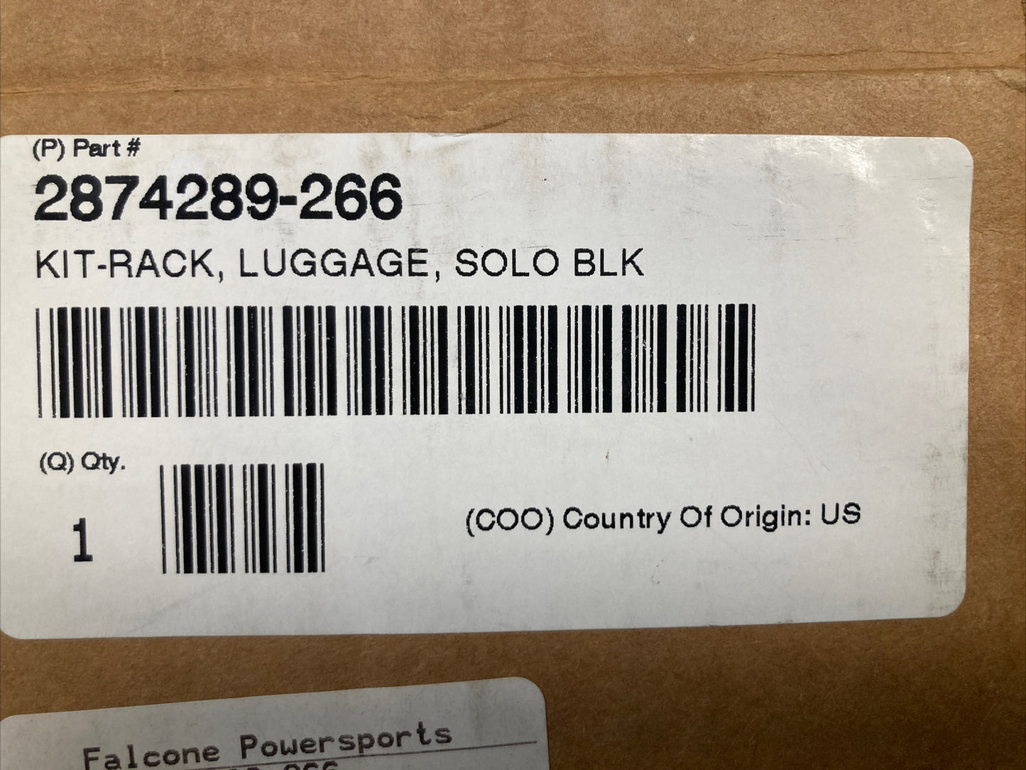 NEW GENUINE VICTORY 2874289-266 VEGAS & KINGPIN BLACK SOLO LUGGAGE RACK