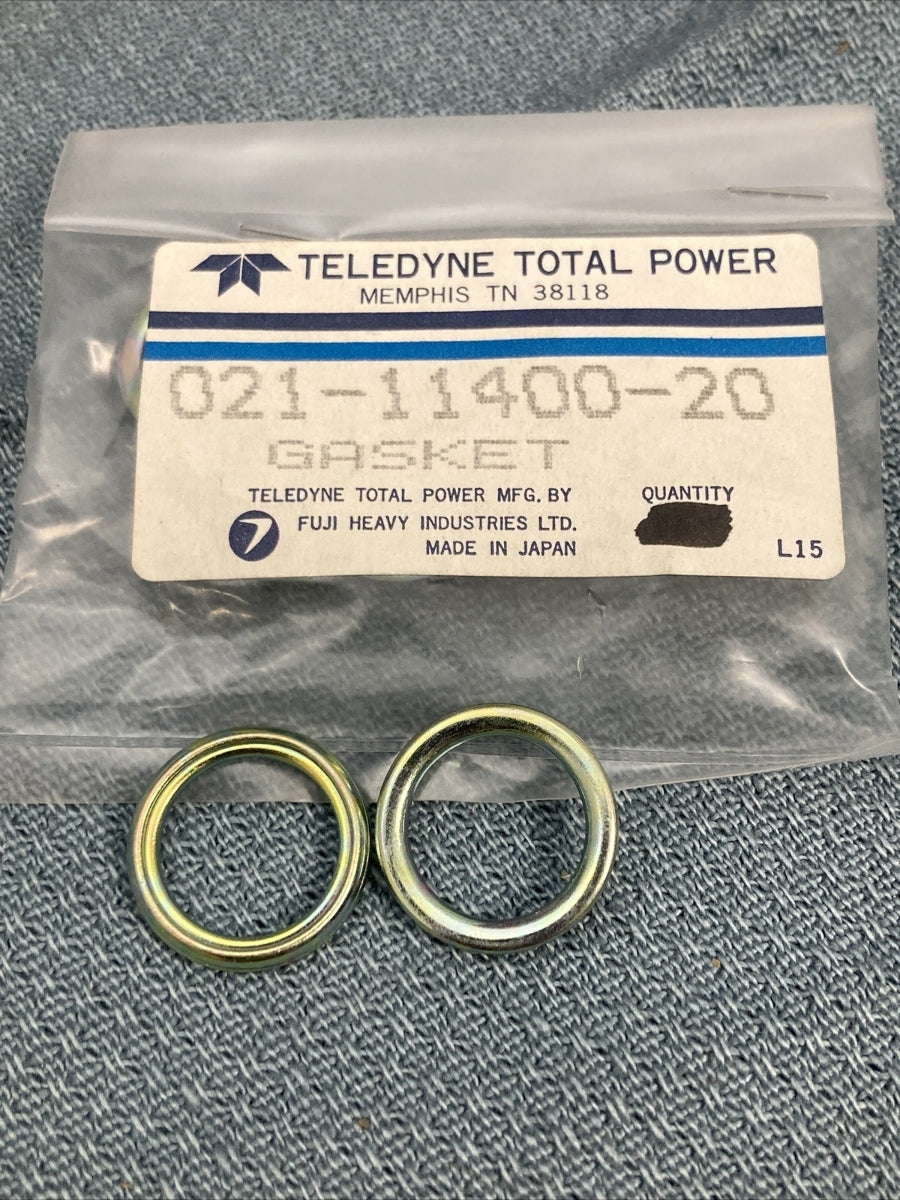QTY2 NEW TELEDYNE 021-11400-20 GASKET SUPERSEDES 0187-6032