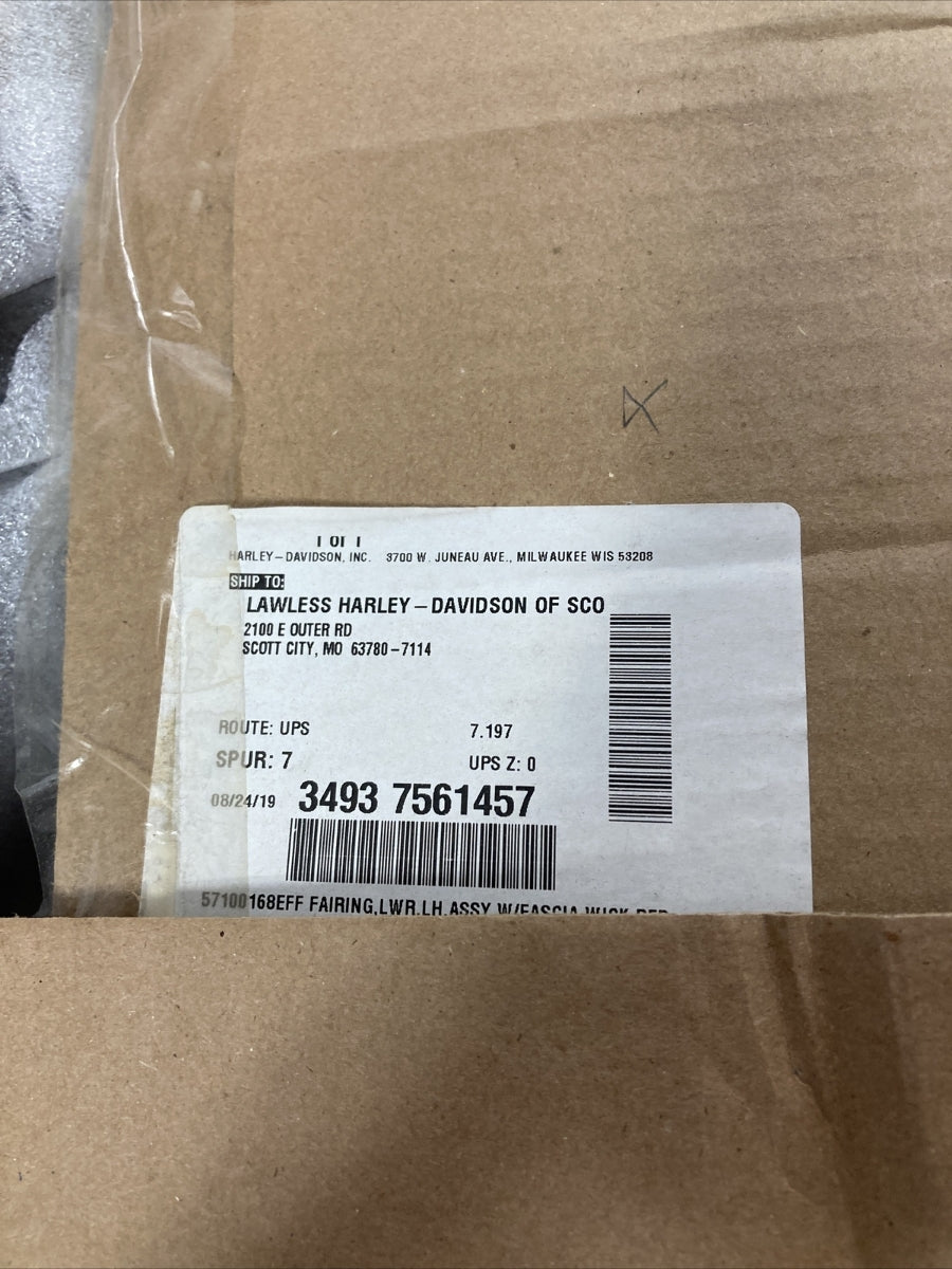 NEW GENUINE HARLEY DAVIDSON 57100214 LEFT SIDE LOWER FAIRING, VELOCITY RED