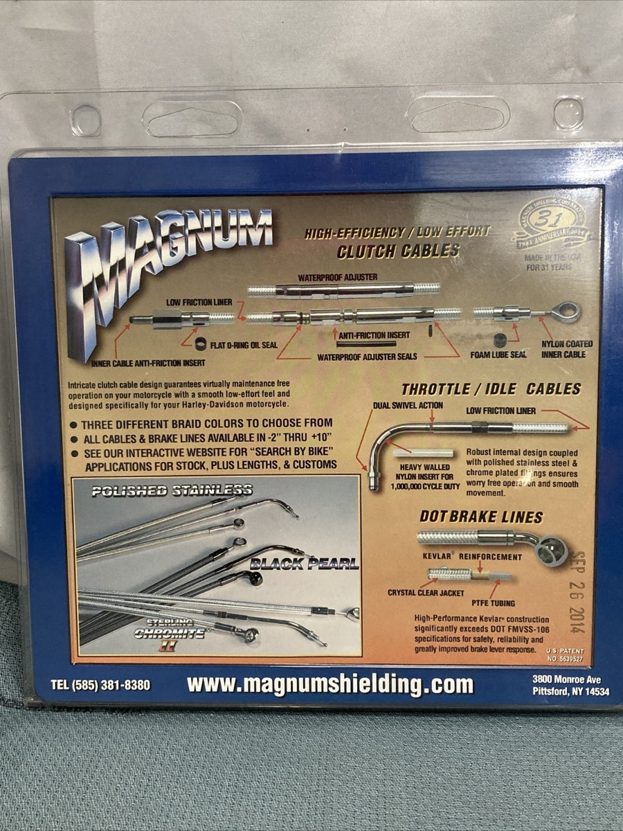 NEW MAGNUM 1741-4124 FRONT BRAKE LINE 35/10MM 18" POL