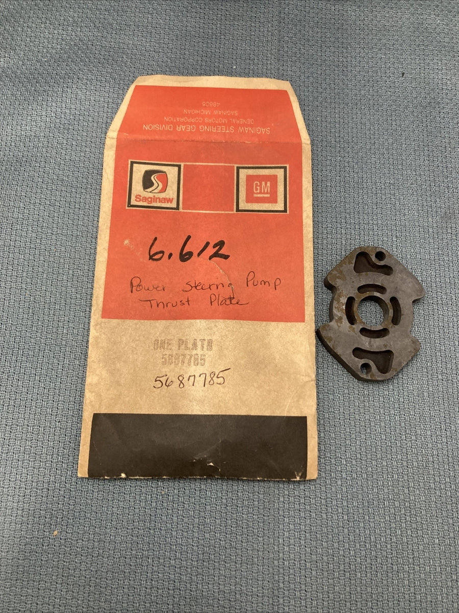 NEW GENUINE GM SAGINAW 5687785 PLATE, POWER STEERING PUMP THRUST GR 6.612