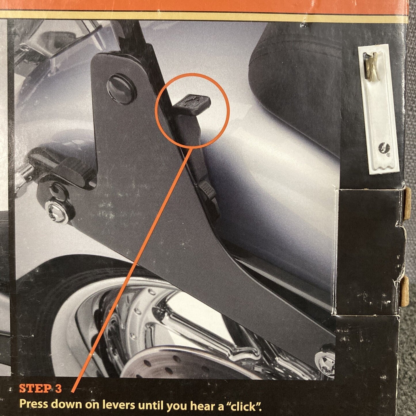 NEW GENUINE HARLEY DAVIDSON 52300096 ADJUSTABLE RECLINE SIDEPLATES DETACH BLACK