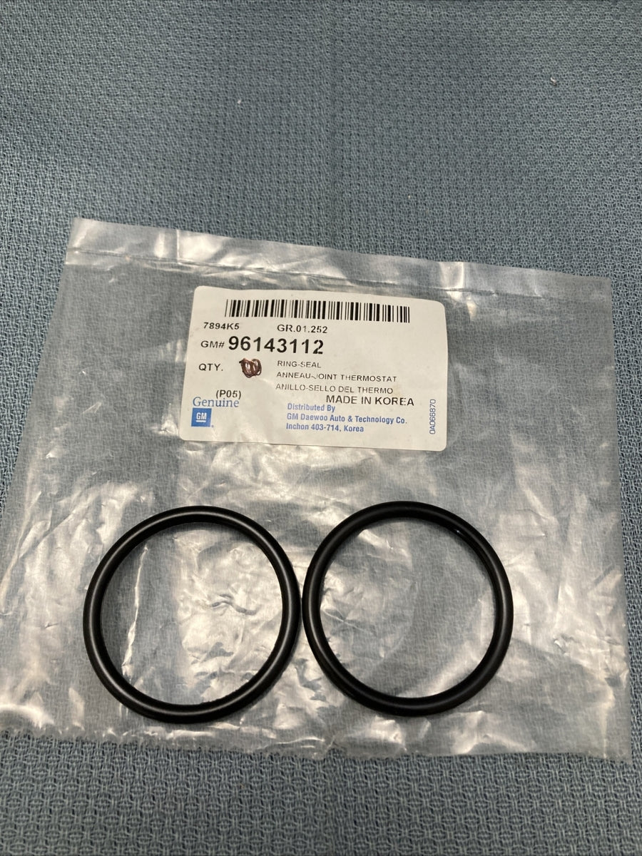 QTY 2 NEW GENUINE GM 96143112 SEAL, ENGINE COOLANT THERMOSTAT (0-RING) GR 1.252