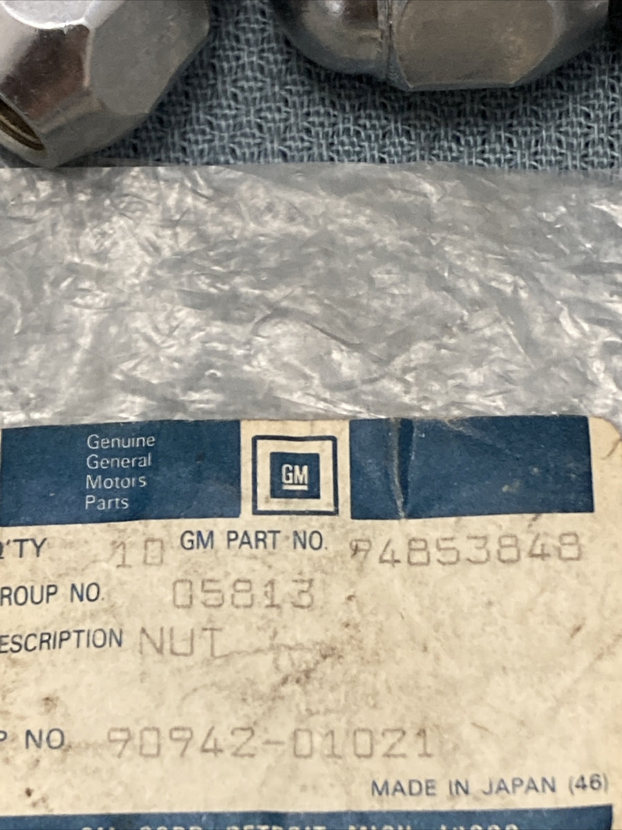 QTY 9 NEW GENUINE GM 94853848 NUT, WHEEL 1993-2002 GR 5.813