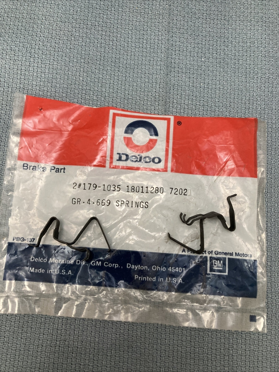 QTY 2 NEW GENUINE ACDELCO 179-1035 SPRING, FR BRAKE CALIPER GM 18011280 GR 4.669