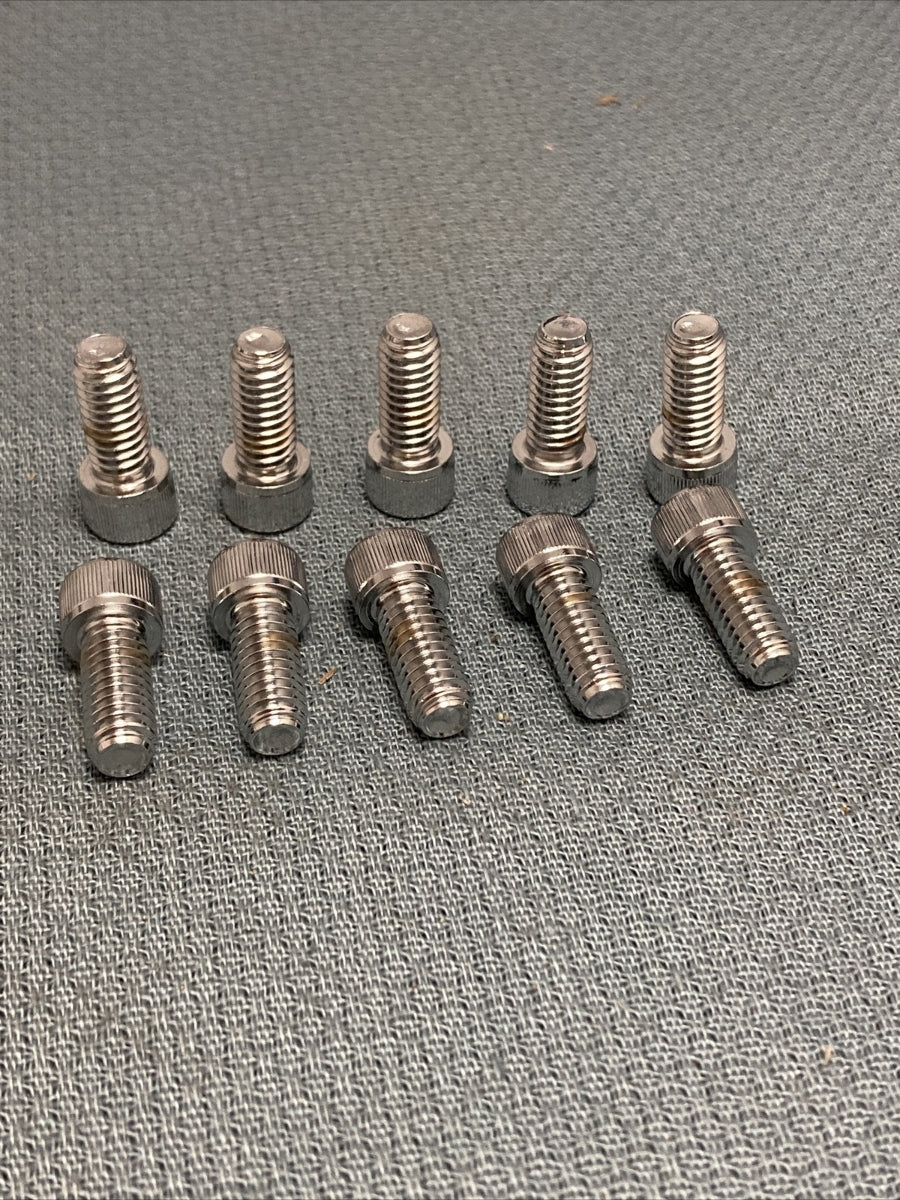 QTY 10 NEW HARLEY DAVIDSON 94332-91T ALLEN HEAD SCREWS, CHROME 5/16-18 X 3/4