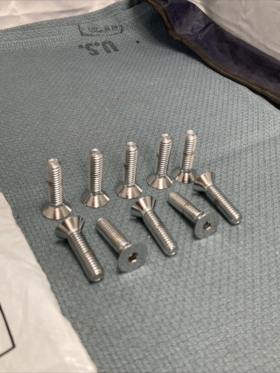 QTY 10 NEW HARLEY DAVIDSON 3894 FLT HEAD CHRM PLATED GRD 8 SCREW 5/16-18 X 1 1/4