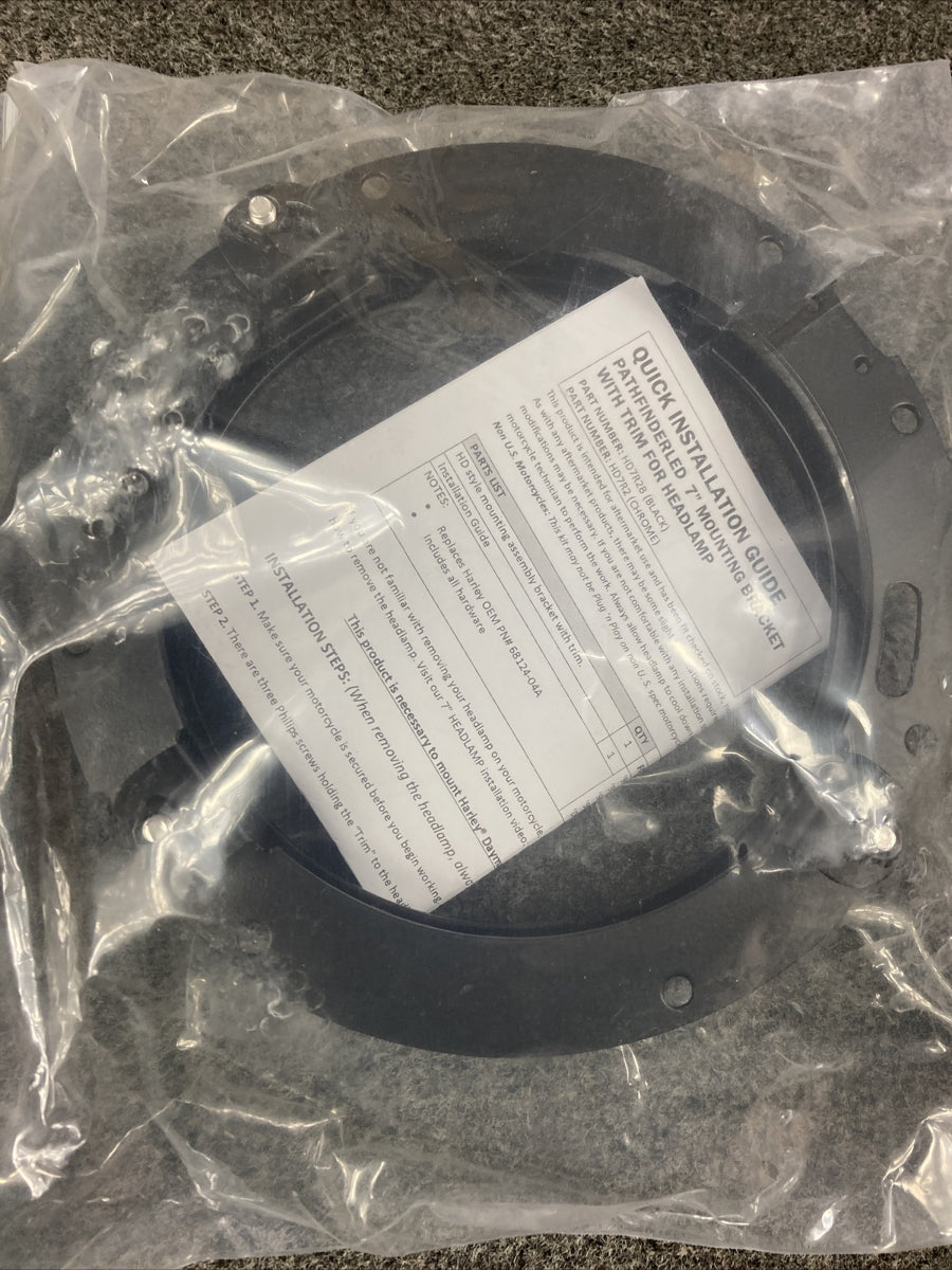NEW PATHFINDER LED HD7R2B Headlight Adapter Ring Mounting Bracket Black