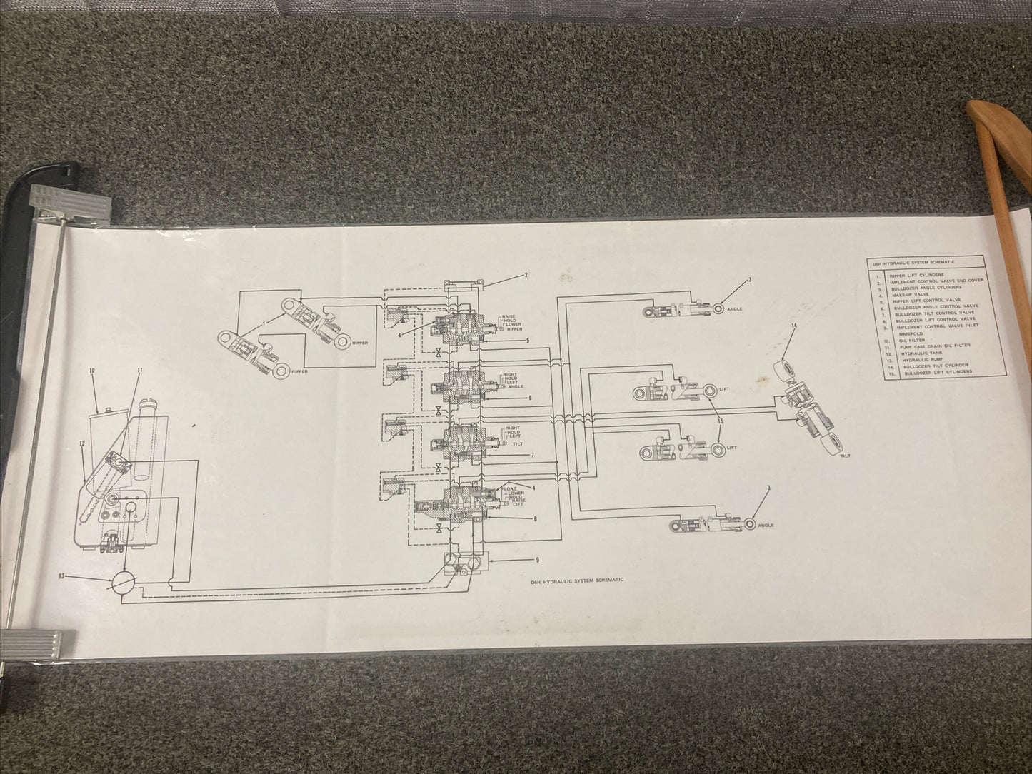 NEW GENUINE CATERPILLAR SENR3260-01 SCHEMATIC D5H TRACTORS HYDRAULIC SYSTEM