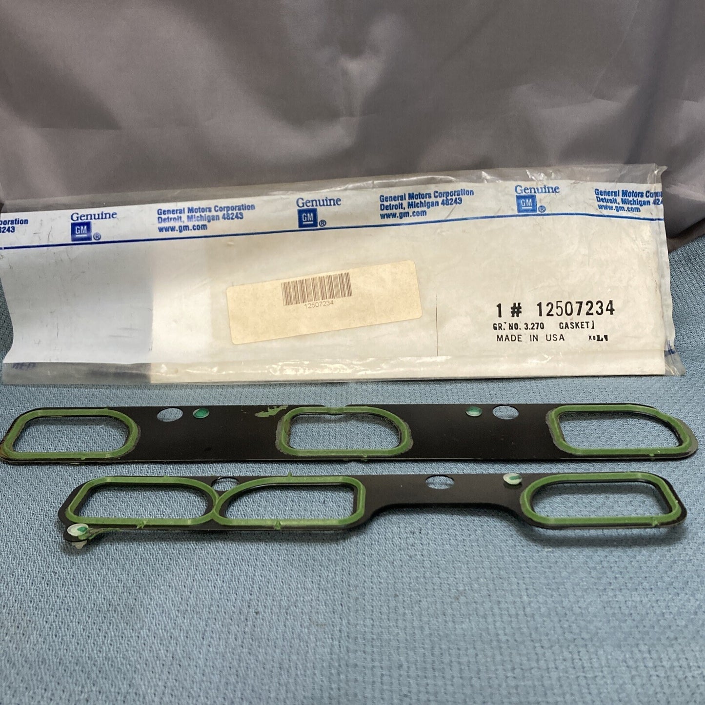 NEW GENUINE GM 12507234 GASKET KIT, INTAKE MANIFOLD PLENUM (FREE OF ASBESTOS)