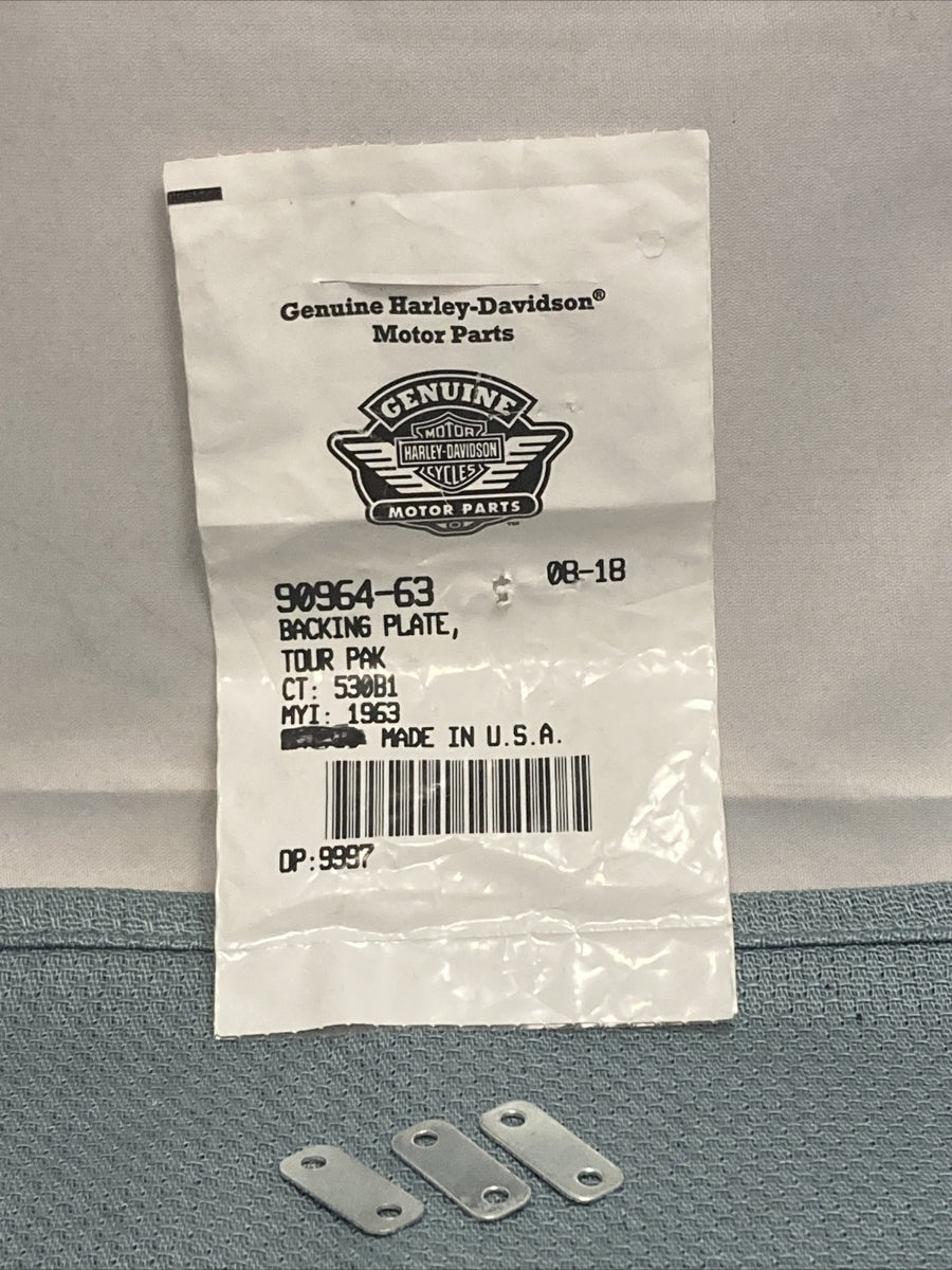 QTY 3 NEW GENUINE HARLEY DAVIDSON 90964-63 BACKING PLATE, TOUR PAK