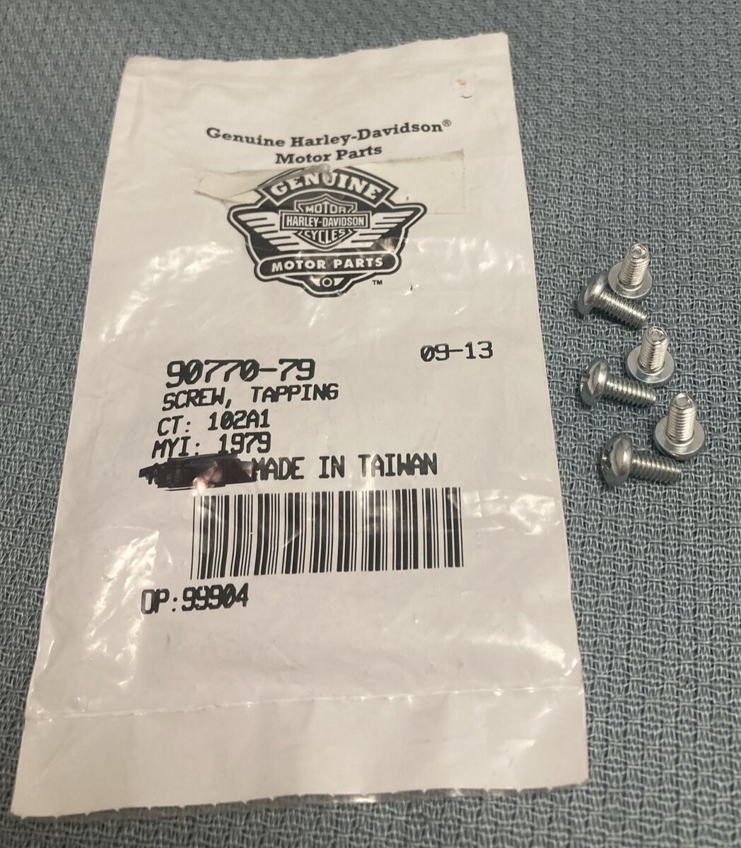 QTY 6 NEW GENUINE HARLEY DAVIDSON 90770-79 SCREW, TAPPING