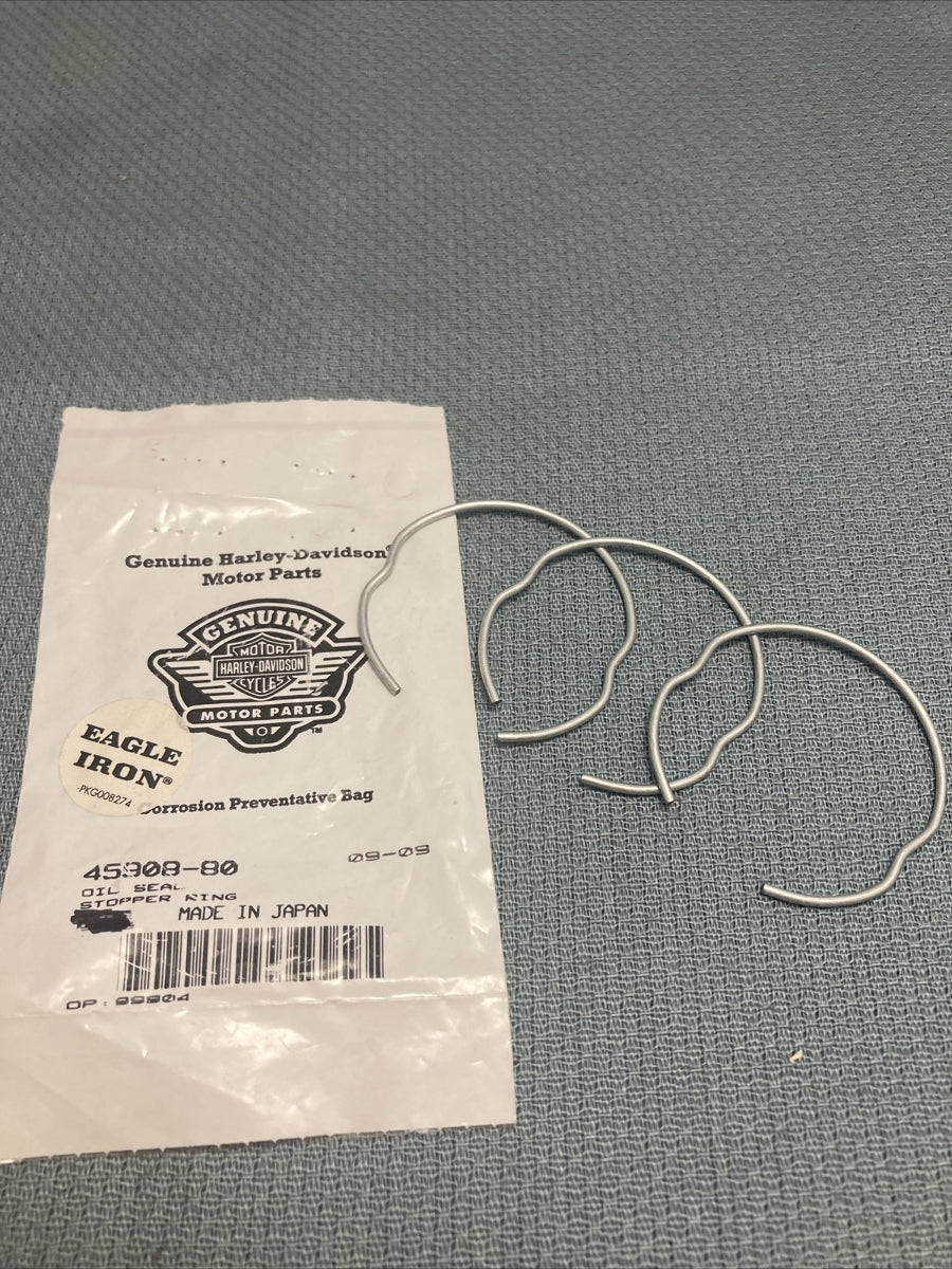 QTY 3 NEW GENUINE HARLEY DAVIDSON 45908-80 OIL SEAL STOPPER RING