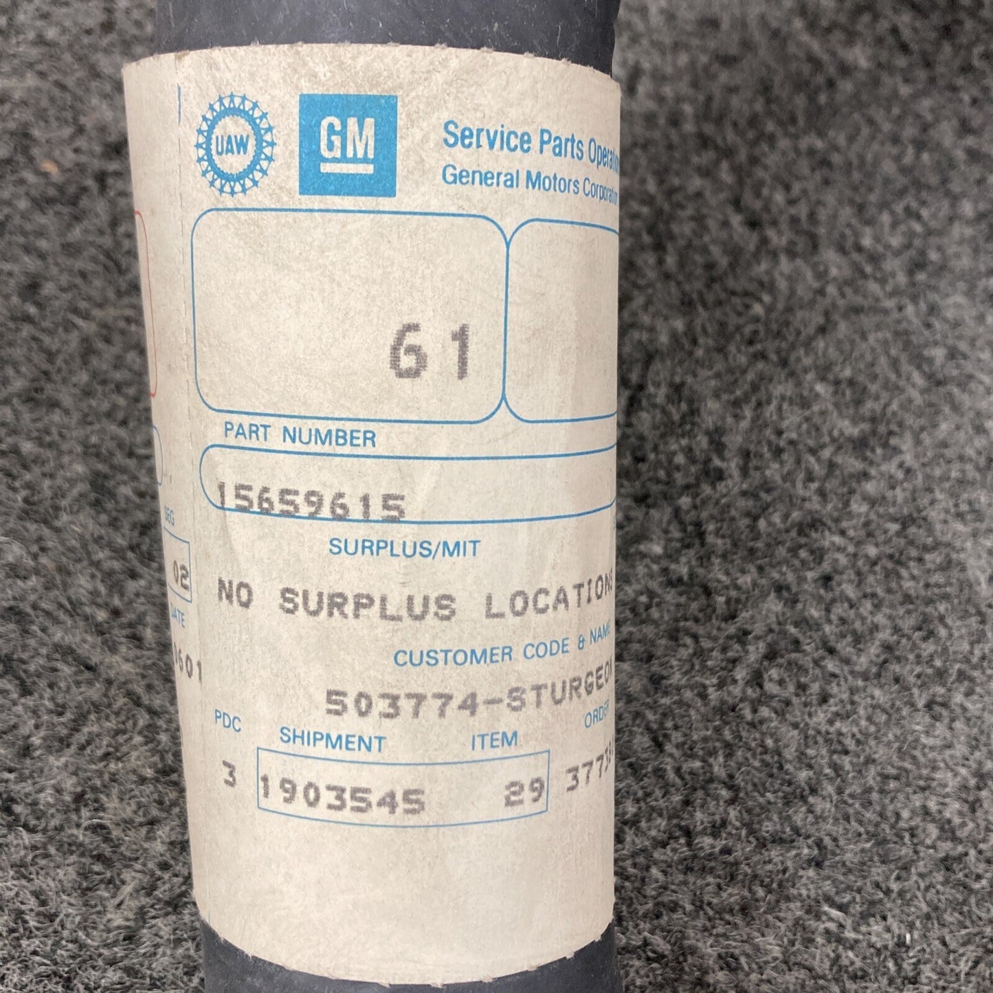 NEW GENUINE GM 15659615 HOSE, RADIATOR OUTLET GR 1.173