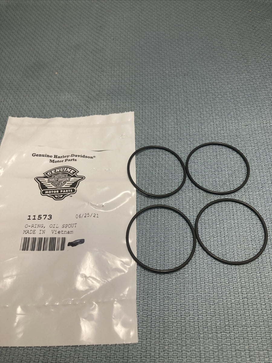QTY 4 NEW GENUINE HARLEY DAVIDSON 11573 O-RING, OIL SPOUT