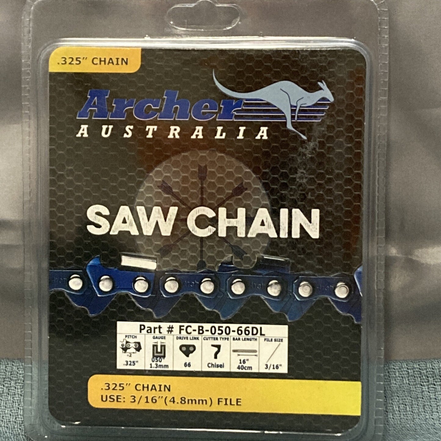 NEW ARCHER FC-B-050-66DL SAW CHAIN 16" .325" 1.3MM GAUGE 66 DRIVE LINK
