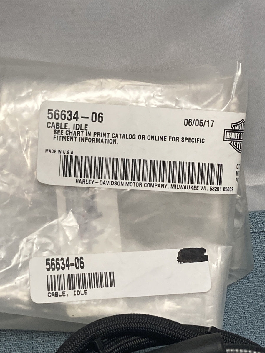 NEW GENUINE HARLEY DAVIDSON 56634-06 CABLE, IDLE