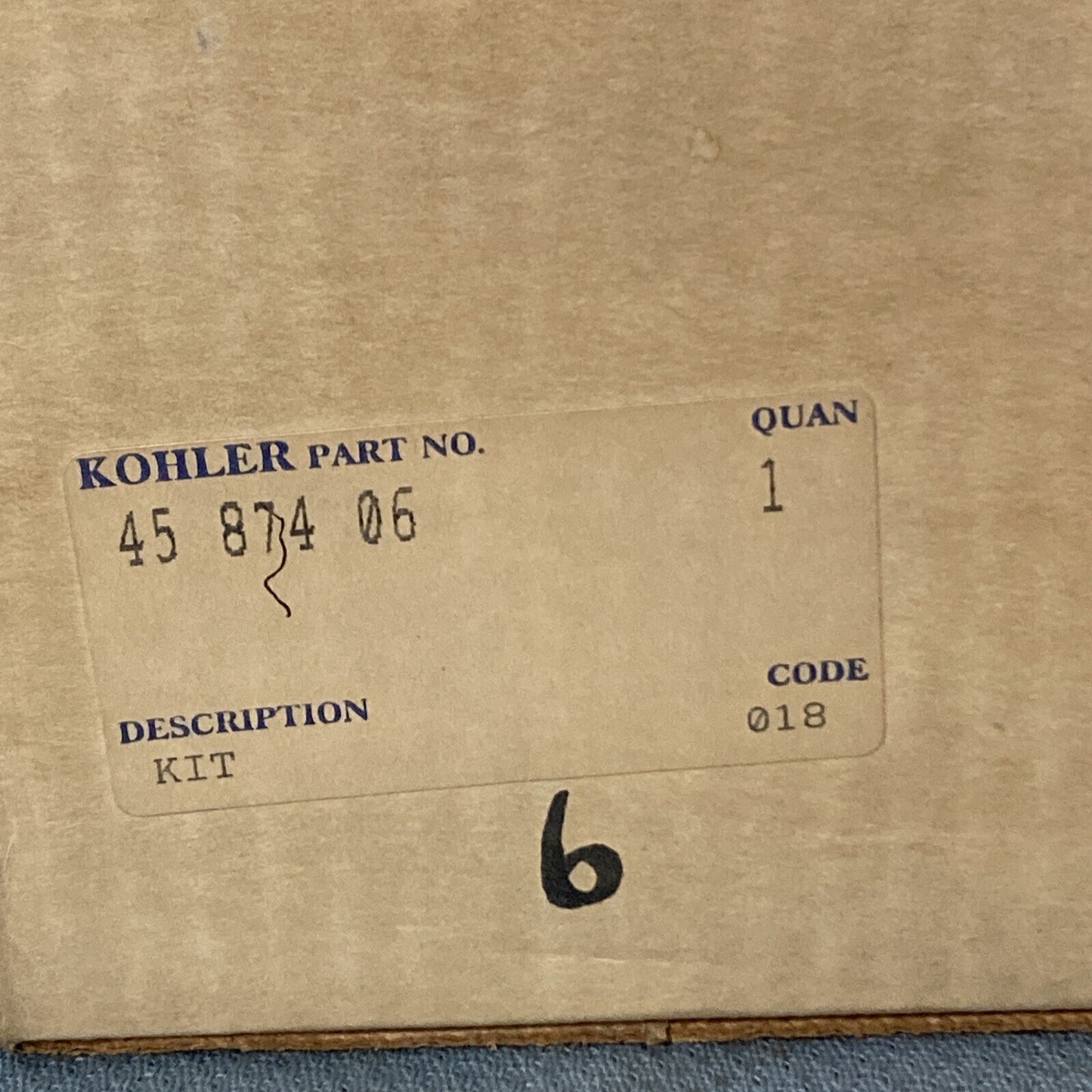 NEW GENUINE KOHLER 45 874 06 KIT, PISTON W/RING SET