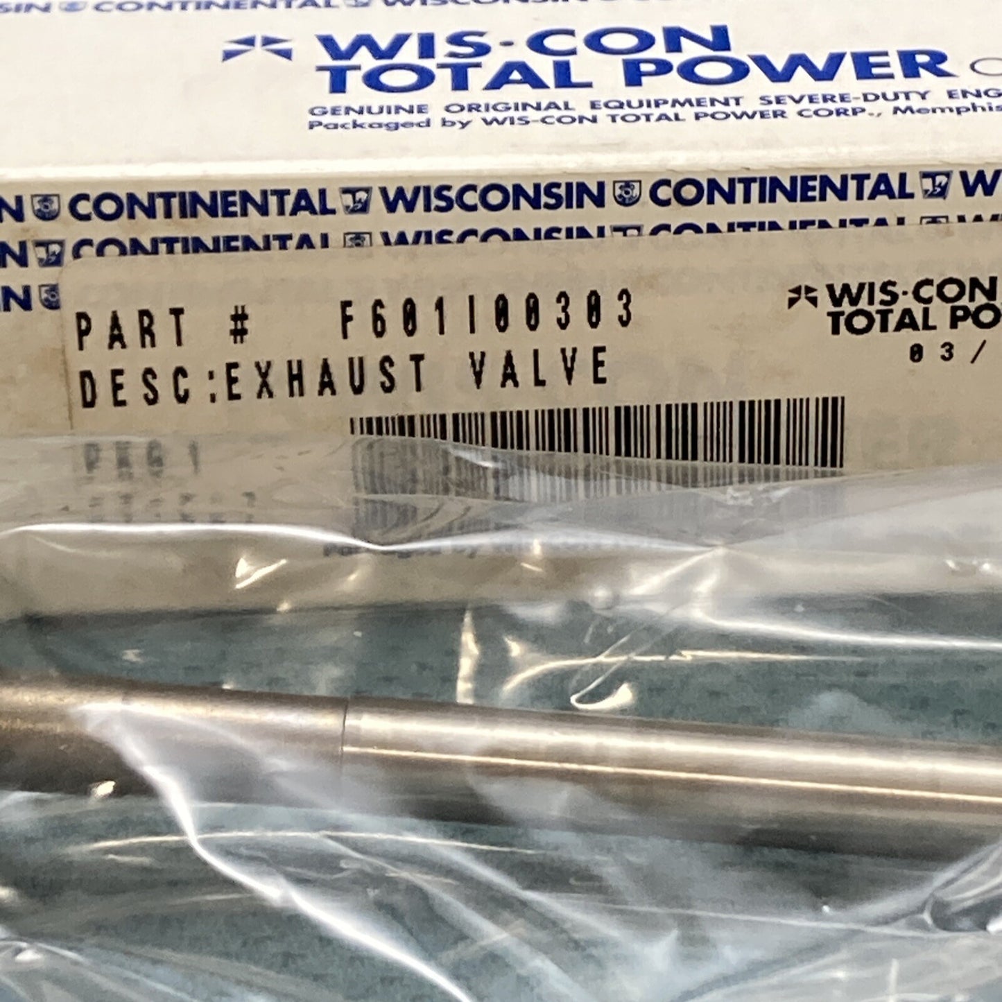 NEW GENUINE WIS-CON TOTAL POWER F601I00303 EXHAUST VALVE