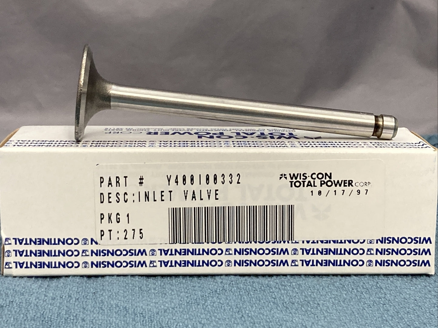 NEW WIS-CON TOTAL POWER Y400I00332 INLET VALVE