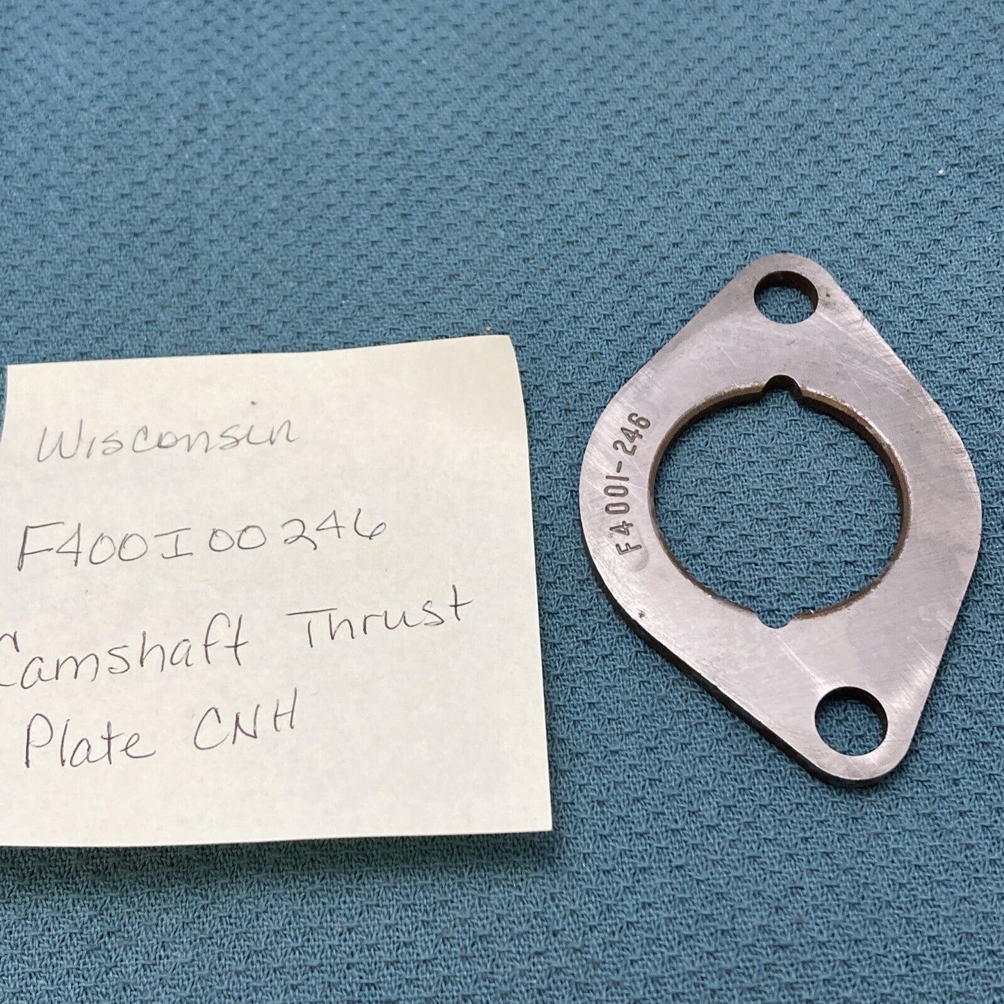NEW REPLACES WISCONSIN F400I00246 CAMSHAFT THRUST PLATE CNH