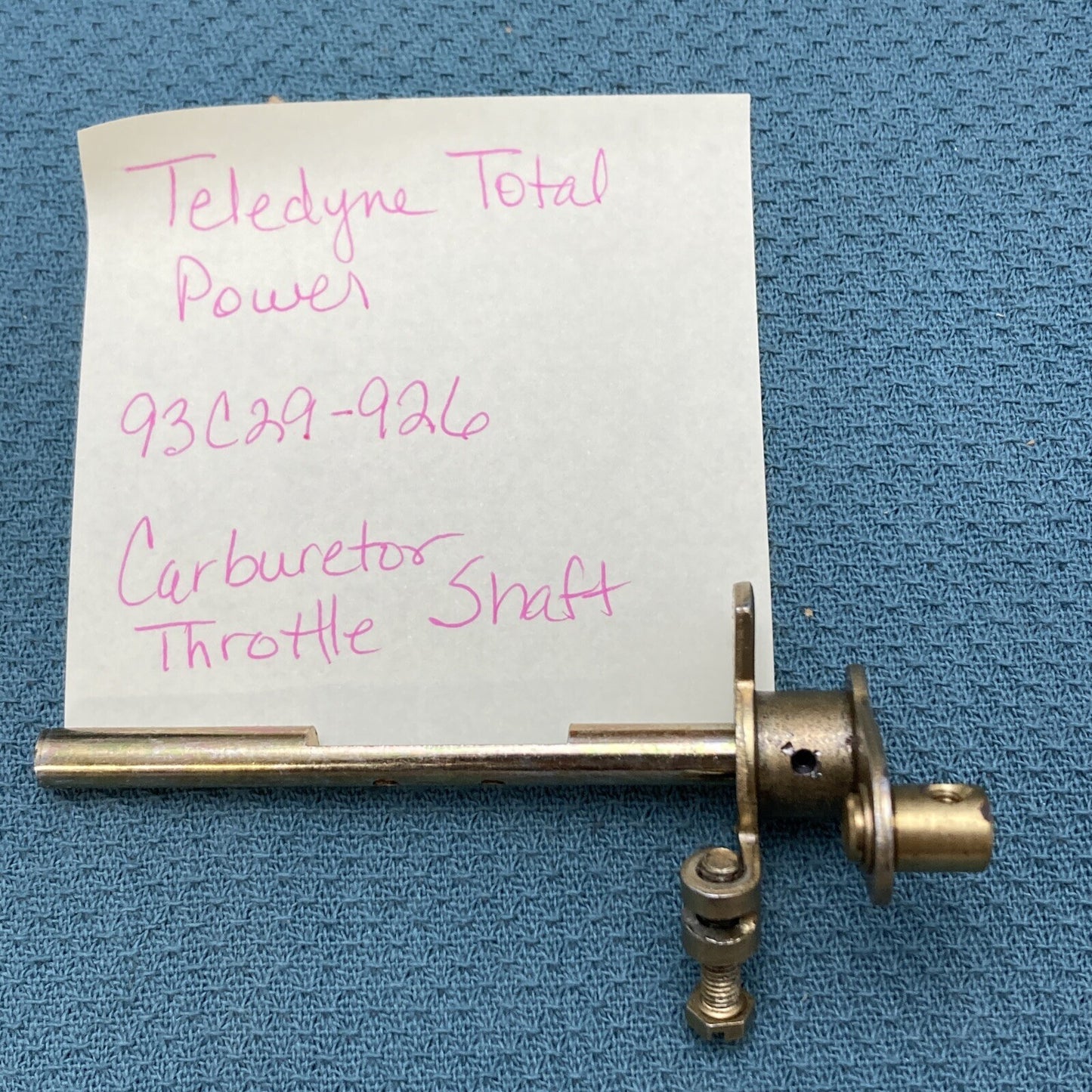 NEW REPLACES TELEDYNE TOTAL POWER 93-C29-926 CARBURETOR THROTTLE SHAFT