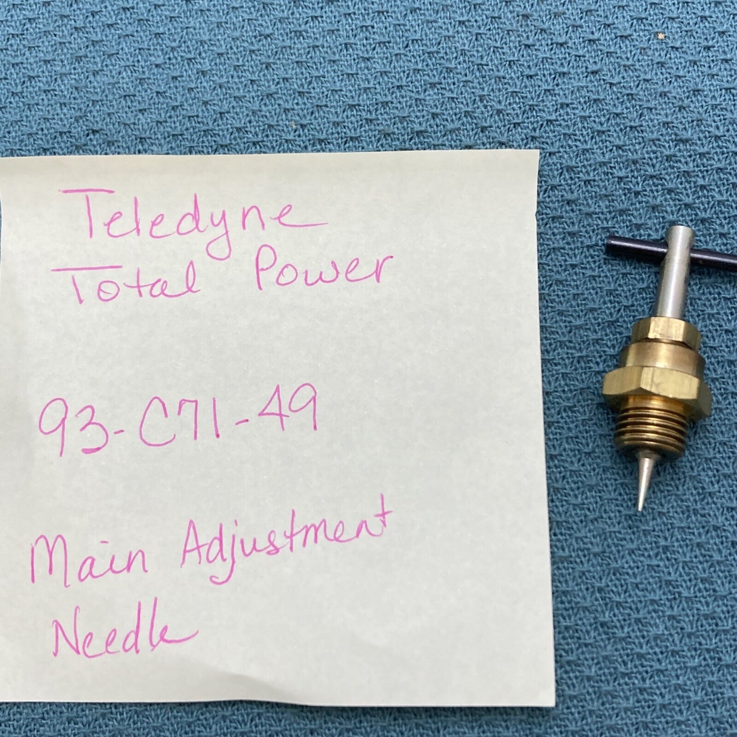 NEW REPLACES TELEDYNE TOTAL POWER 93-C71-49 MAIN ADJUSTMENT NEEDLE