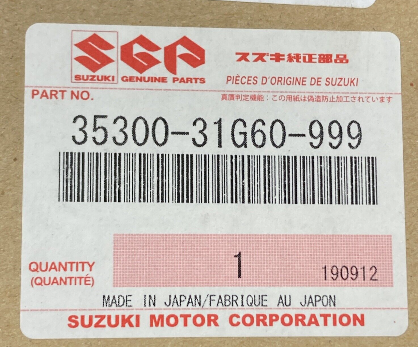 NEW GENUINE SUZUKI 35300-31G60-999 HEADLIGHT ASSEMBLY
