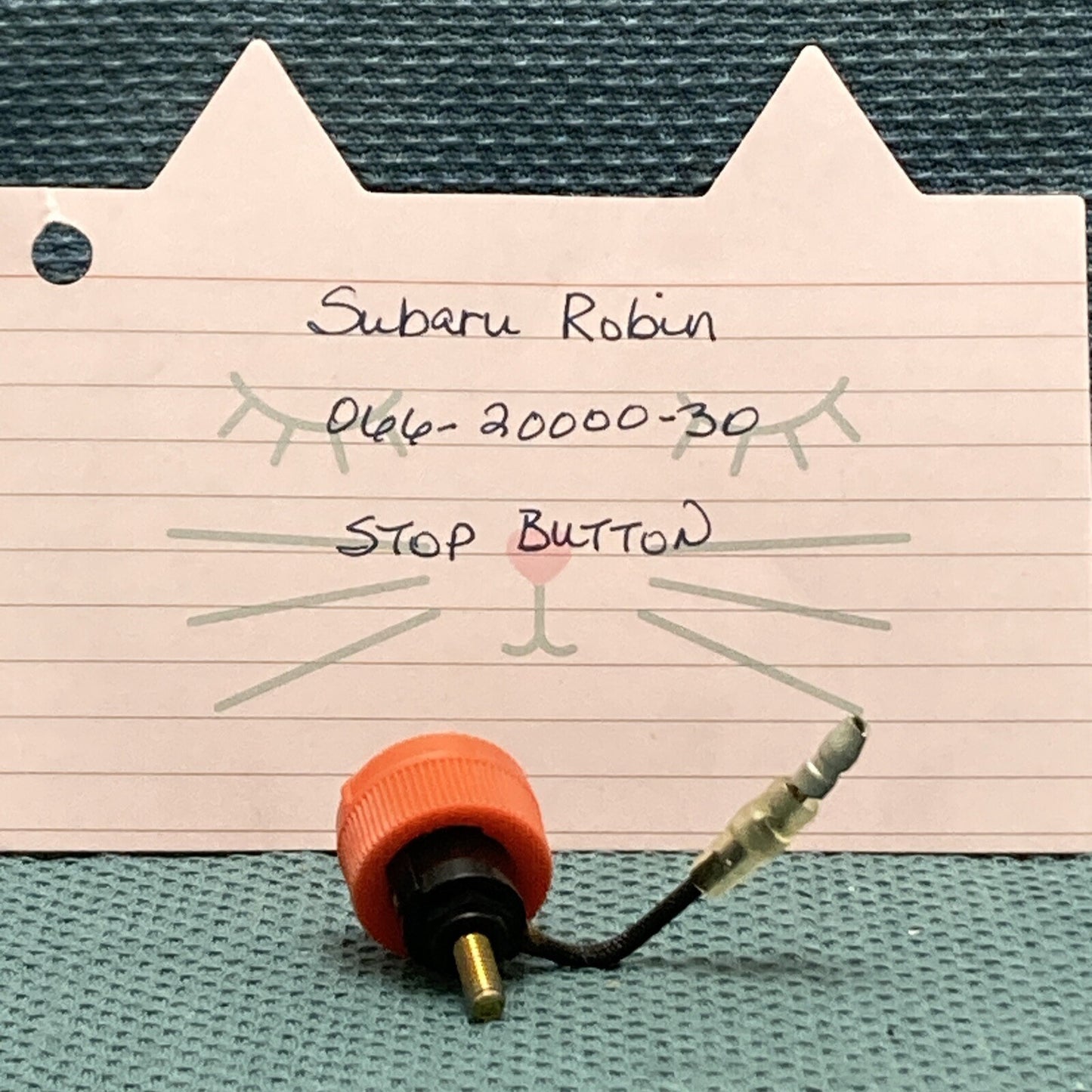 NEW REPLACES SUBARU ROBIN 066-20000-30 STOP BUTTON
