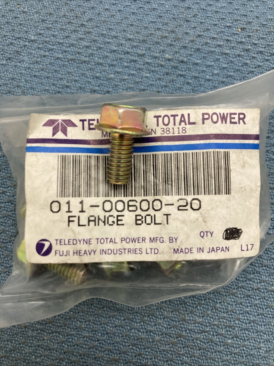 QTY 7 NEW WISCONSIN SUBARU ROBIN TELEDYNE 011-00600-20 FLANGE BOLT