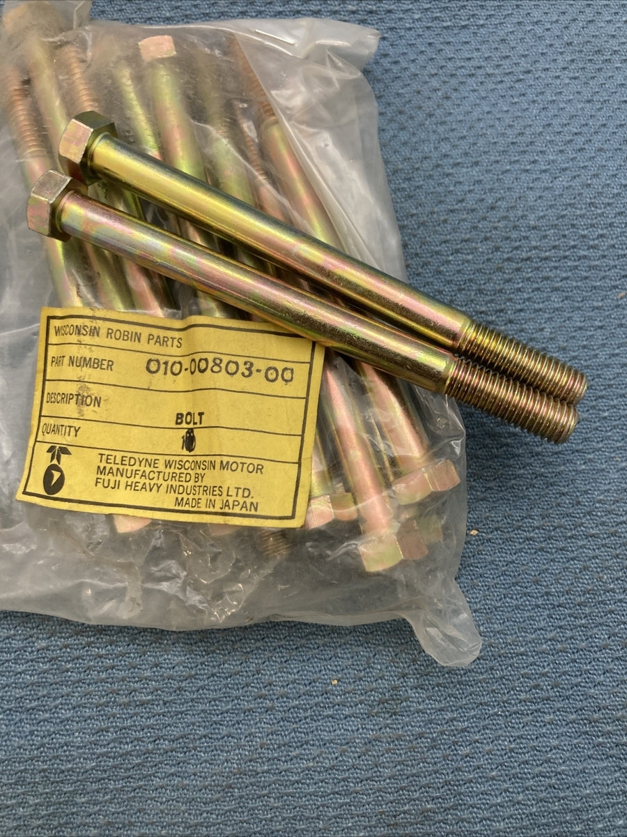 QTY 2 NEW GENUINE WISCONSIN SUBARU ROBIN TELEDYNE 010-00803-00 BOLT