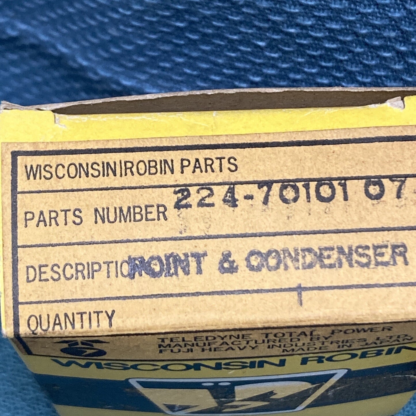 NEW GENUINE WISCONSIN SUBARU ROBIN 224-70101-07 POINTS & CONDENSER KIT
