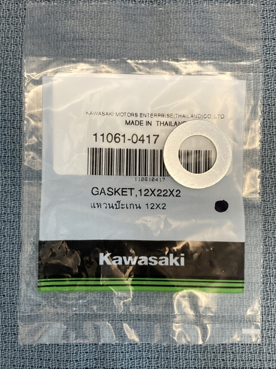 NEW GENUINE KAWASAKI 11061-0417 CRANKCASE Gasket, 12X22X2