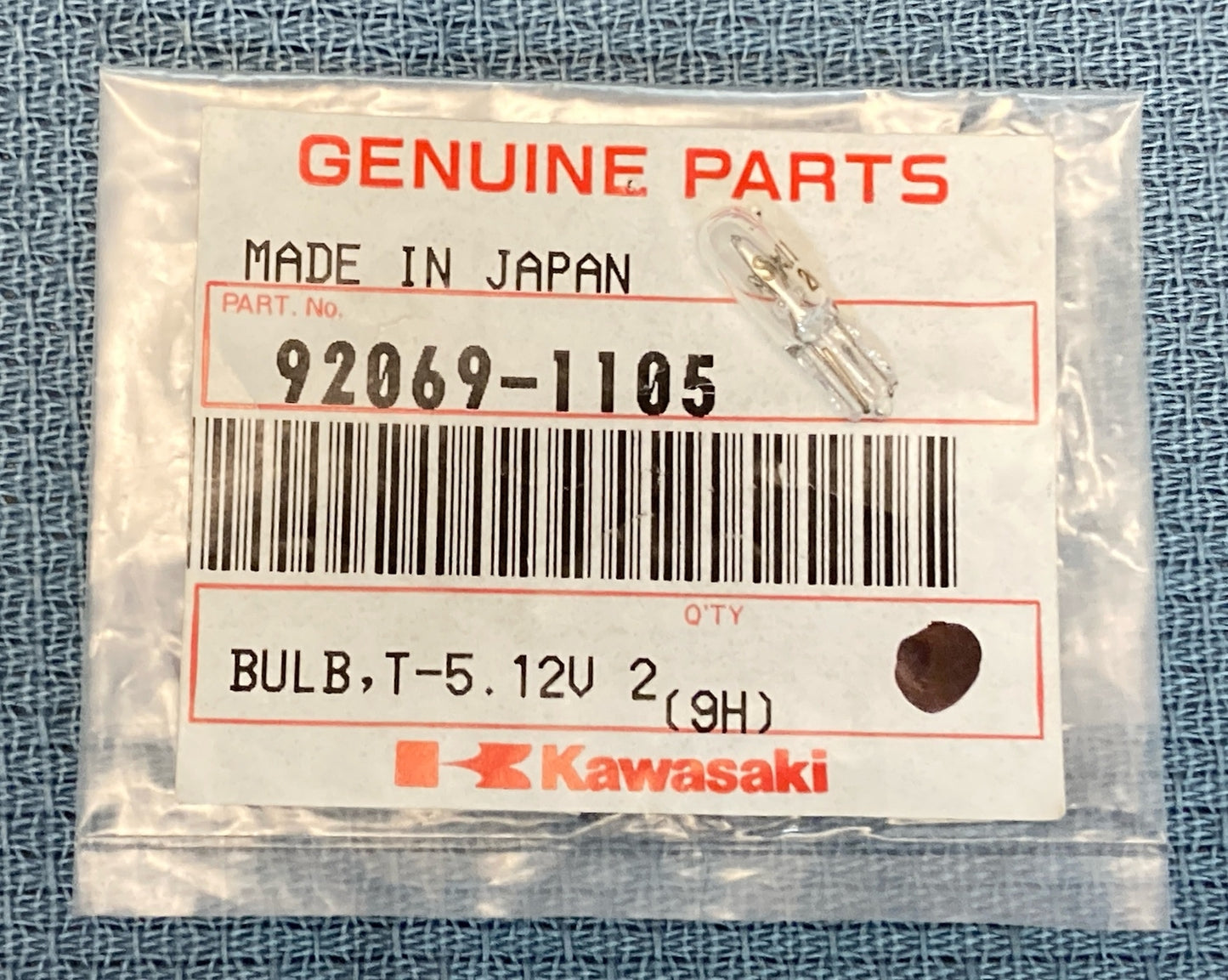 NEW GENUINE KAWASAKI 92069-1105 METER(S) Bulb 12V 2W T5