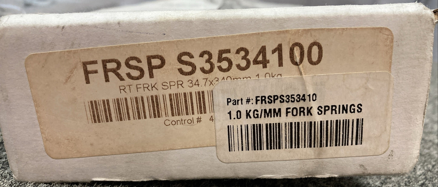 NEW RACE TECH FRSP-S353410 1.0KG/MM FORK SPRINGS