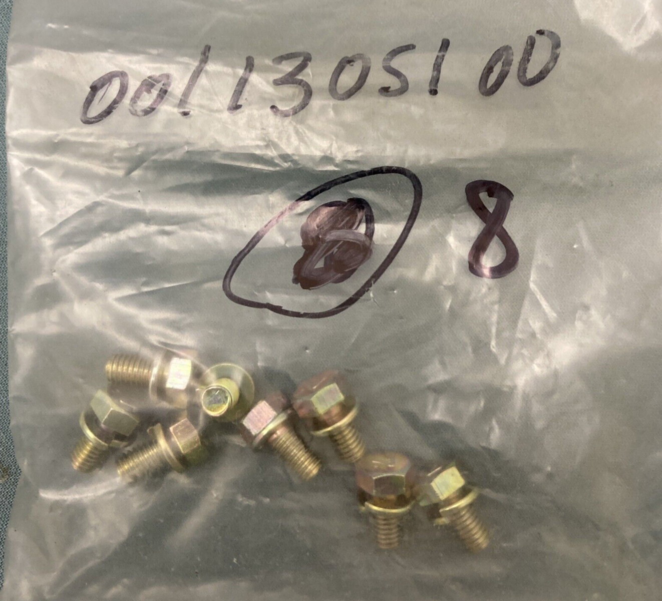 QTY 8 NEW REPLACES SUBARU ROBIN 001-13051-00 BOLT & WASHER ASSEMBLY