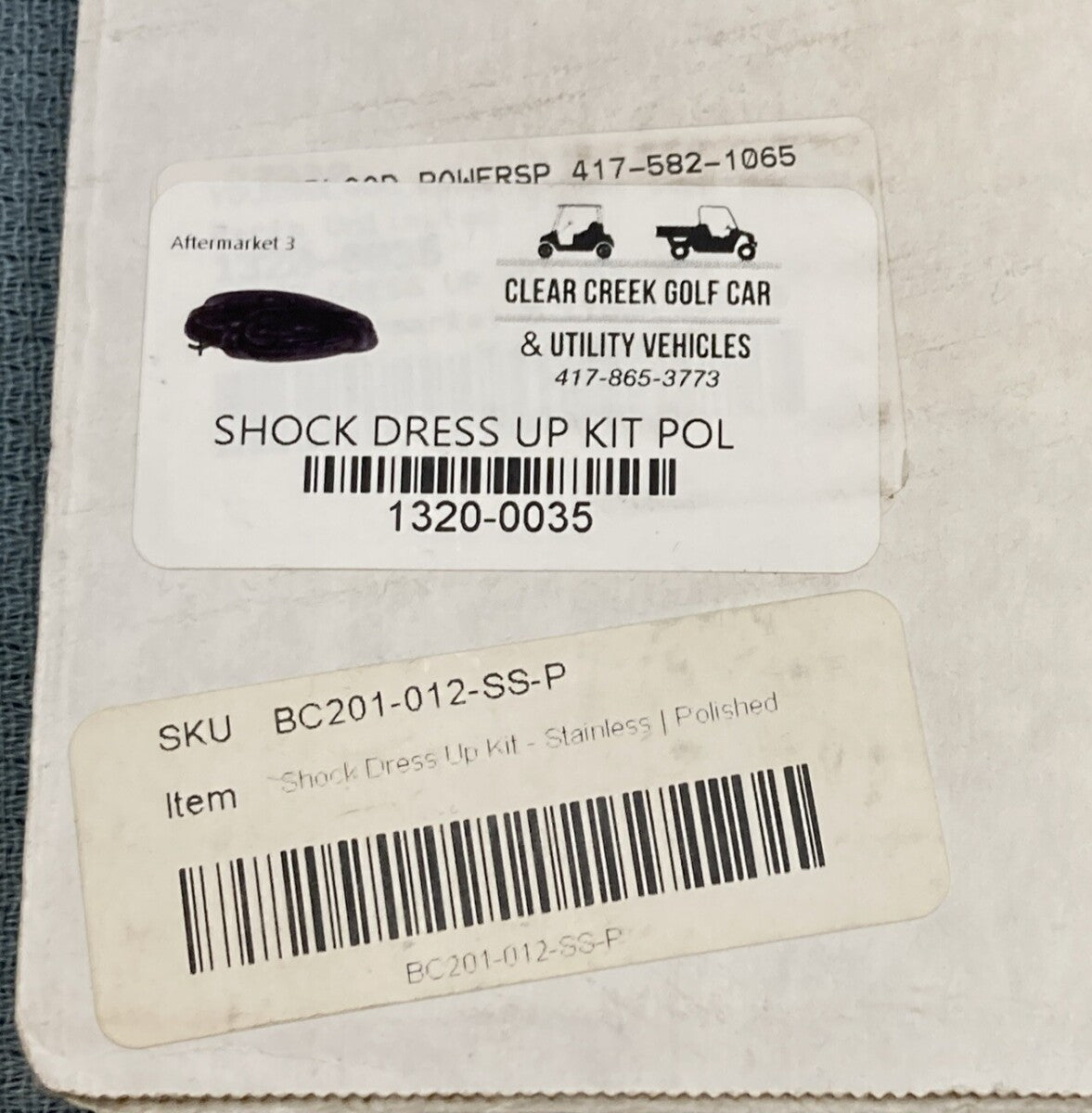 NEW BRITISH CUSTOMS BC201-012-SS-P SHOCK DRESS UP KIT POL