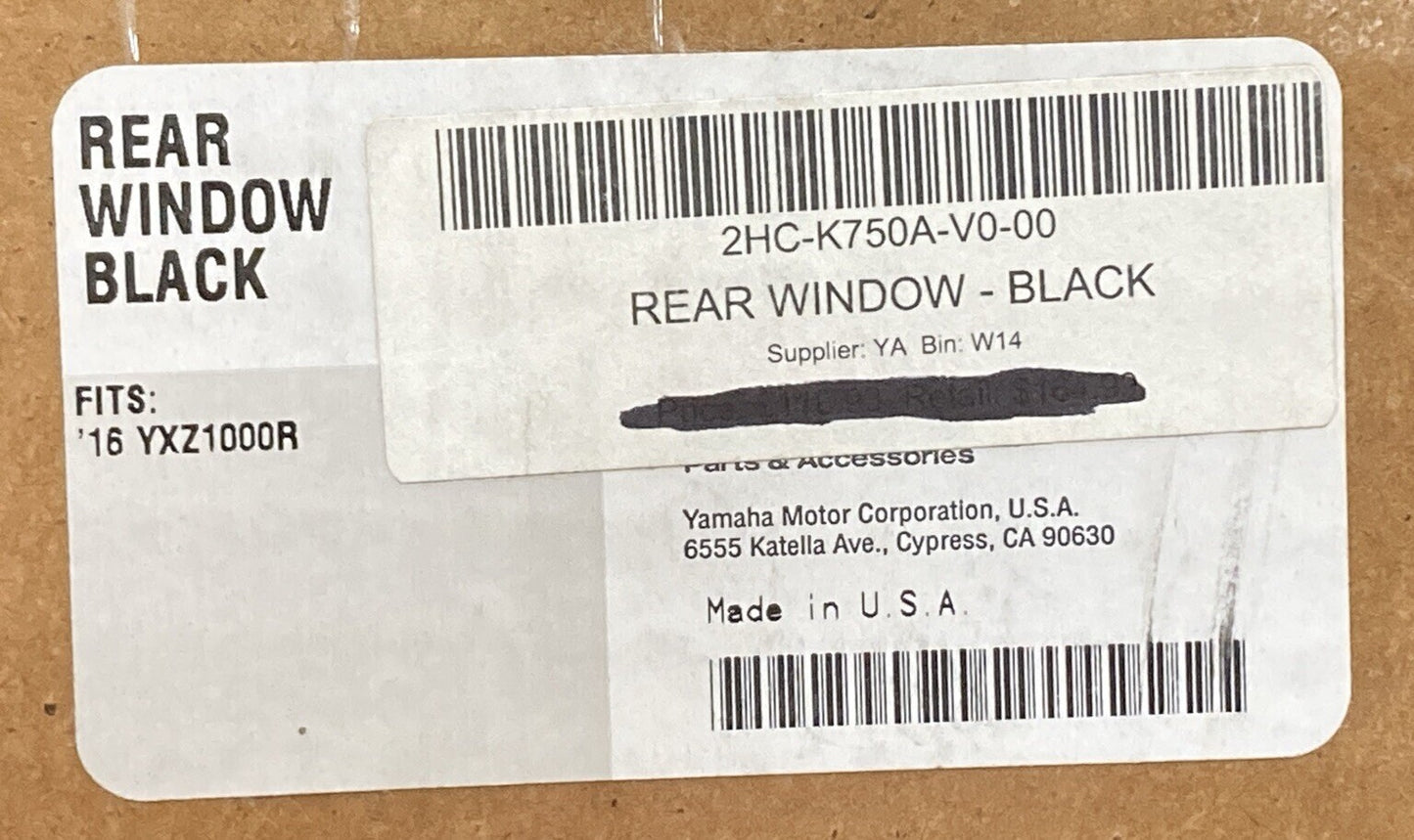 NEW GENUINE YAMAHA 2HC-K750A-V0-00 Rear Window