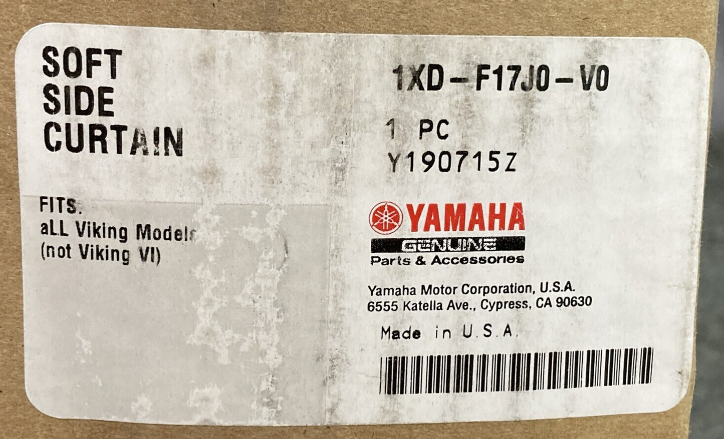 NEW GENUINE YAMAHA 1XD-F17J0-V0 Soft Side Curtain