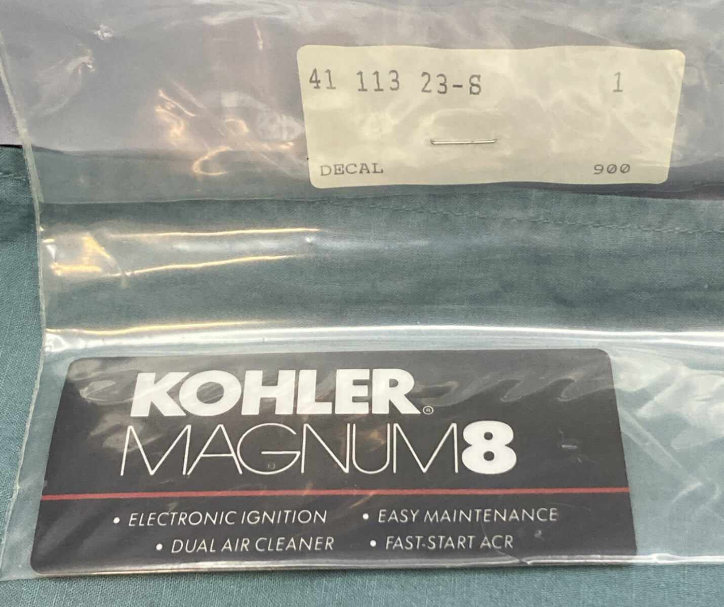 NEW GENUINE KOHLER 41 113 23-S DECAL: 8HP