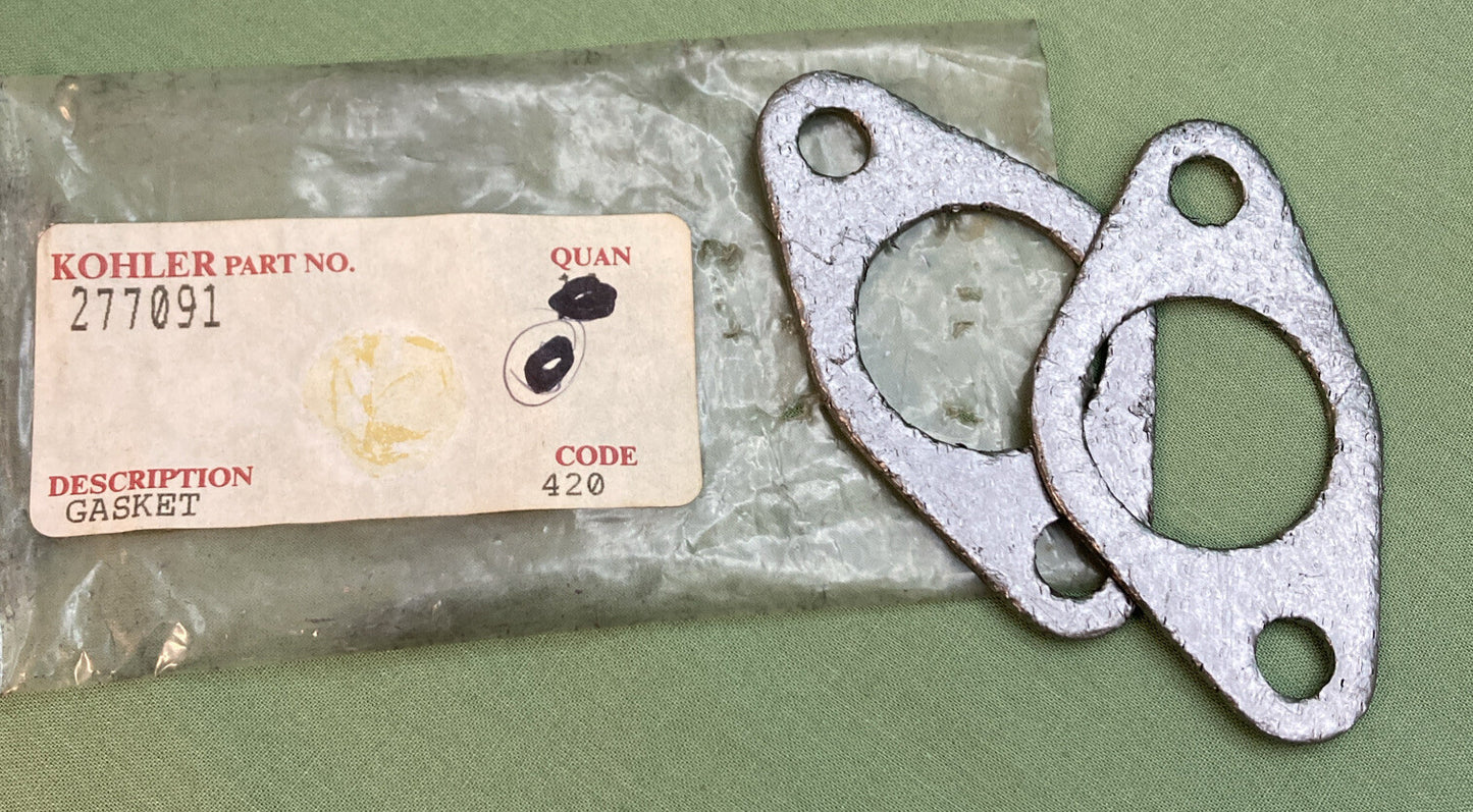 QTY 2 NEW GENUINE KOHLER 277091 GASKET