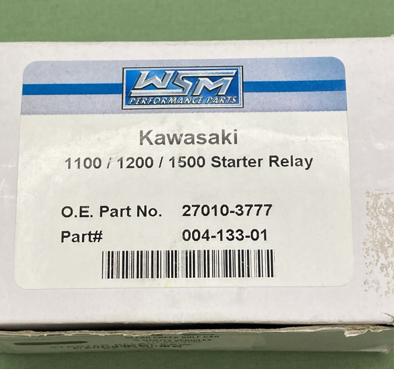 NEW WSM 004-133-01 Starter Relay Replaces Kawasaki 27010-3777