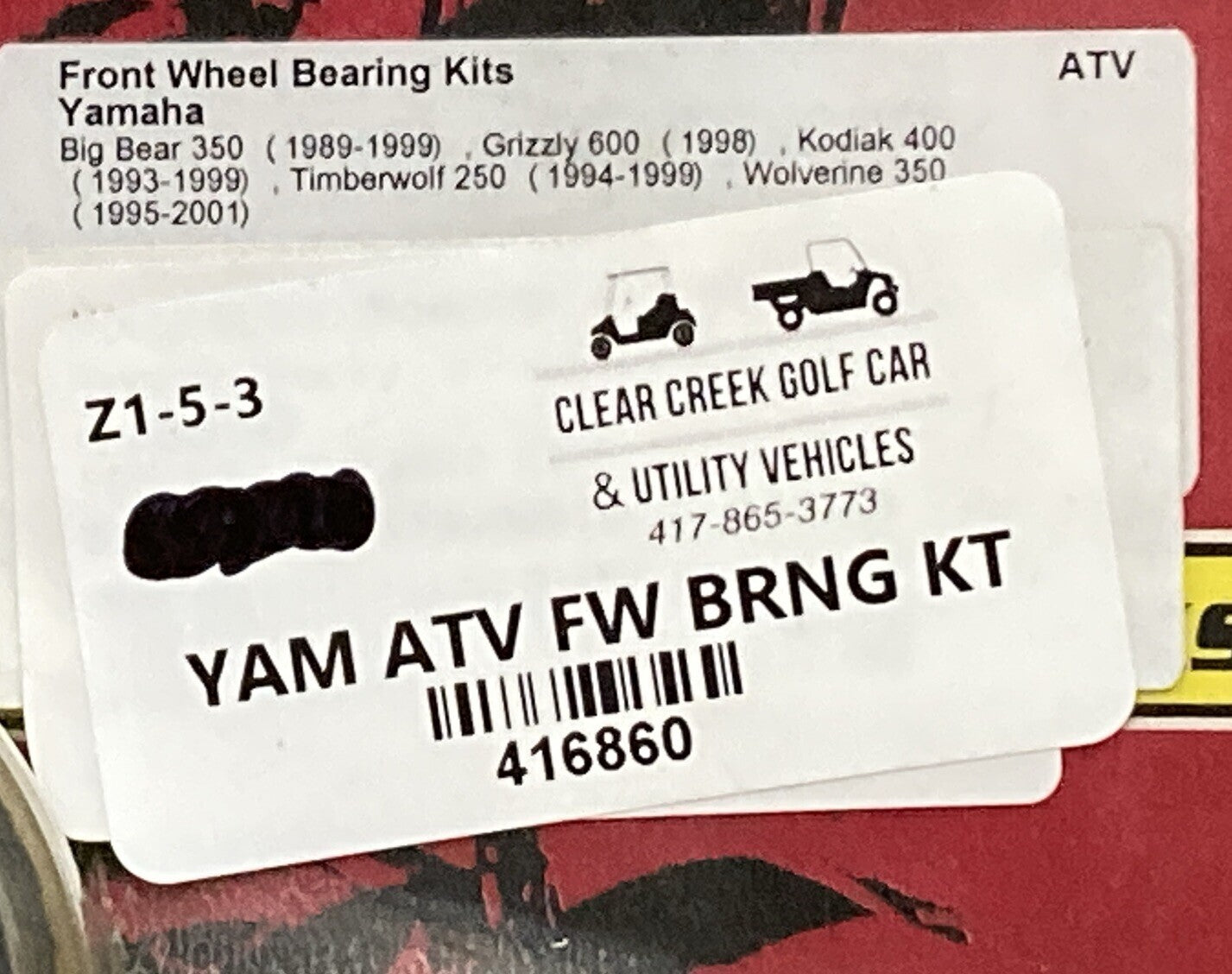 NEW PIVOT WORKS 416860 FRONT WHEEL BEARING KIT