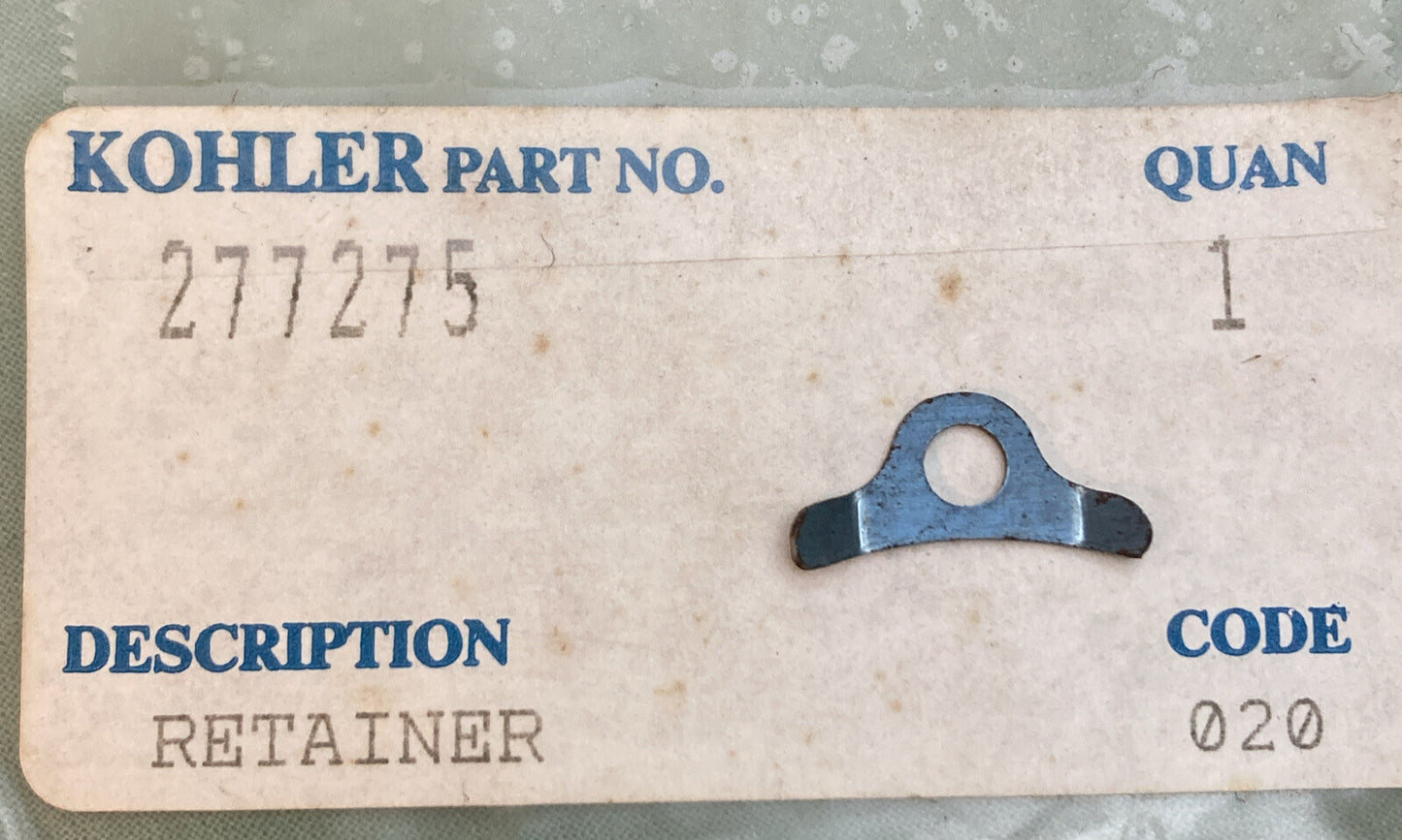 NEW GENUINE KOHLER 277275 RETAINER