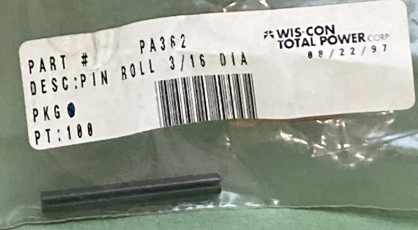 NEW GENUINE WIS-CON TOTAL POWER PA362 PIN ROLL 3/16 DIA