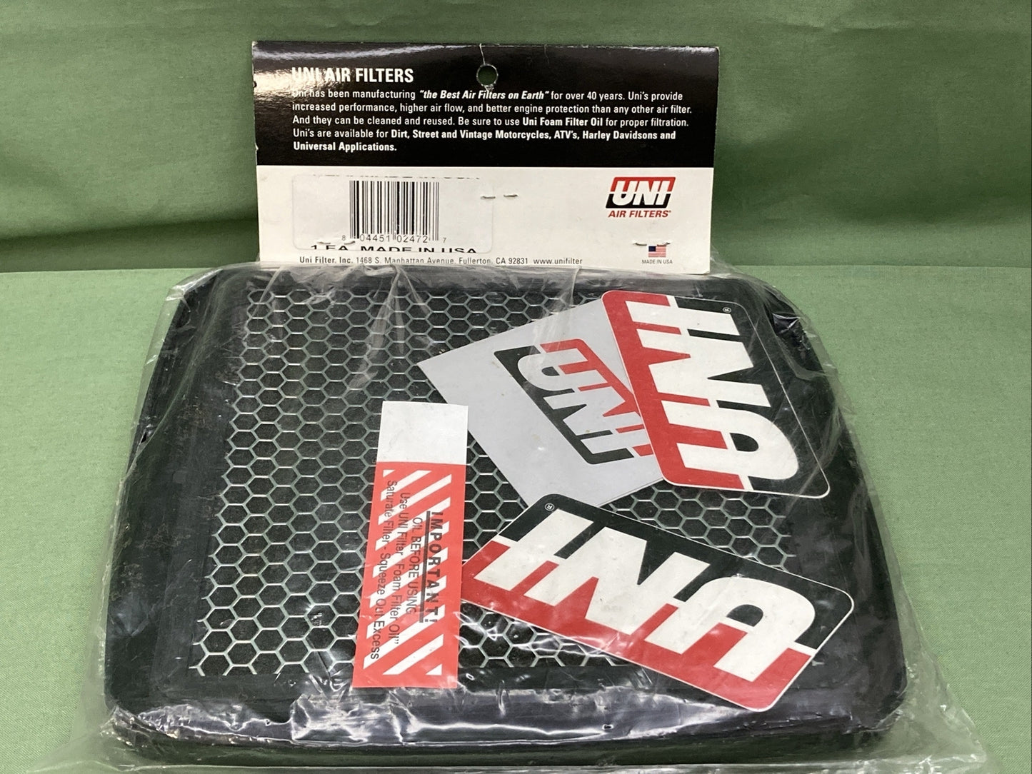 NEW UNI NU-2472 FILTER GSXR600/750/1100