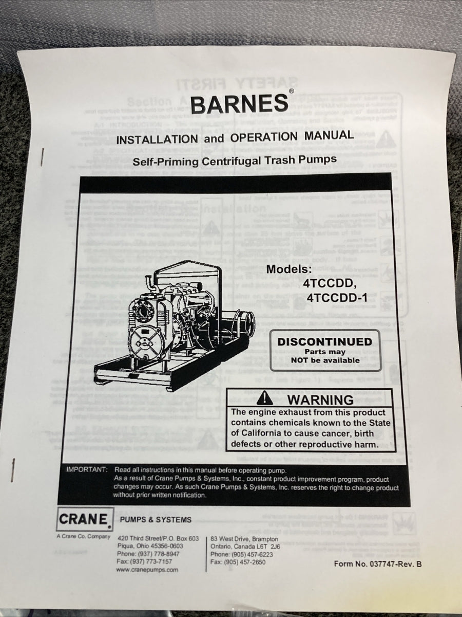 NEW GENUINE BARNES 077549 KIT,SERVICE,4TCC
