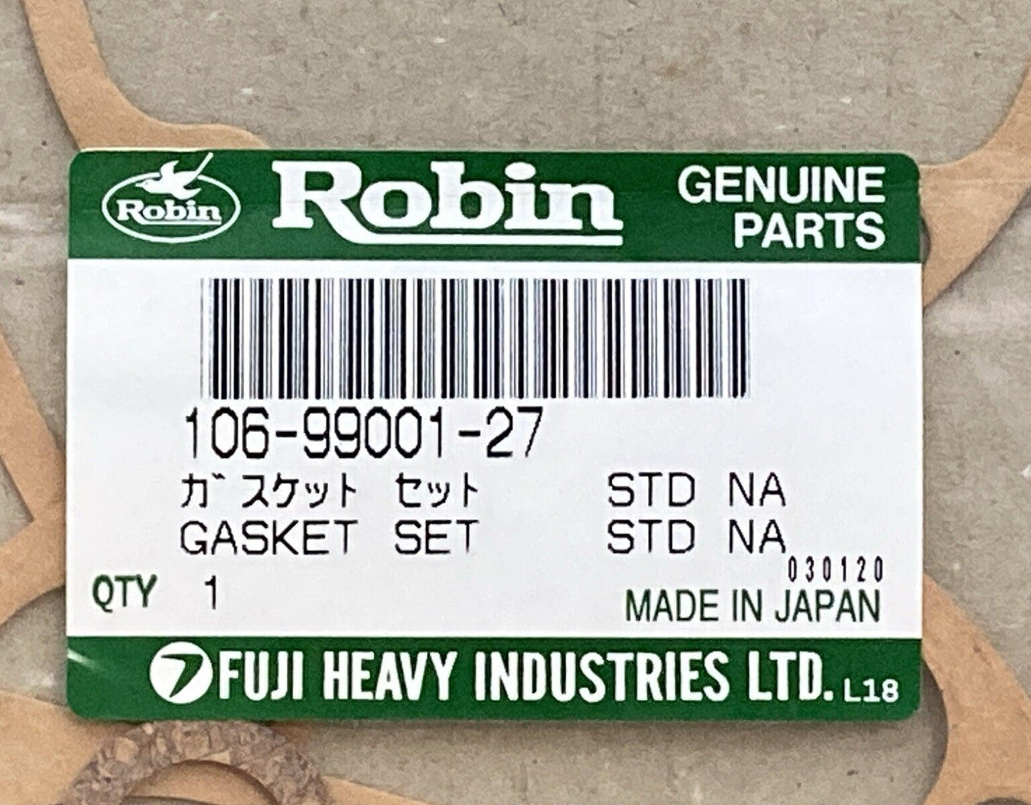 NEW GENUINE ROBIN SUBARU 106-99001-27 GASKET SET