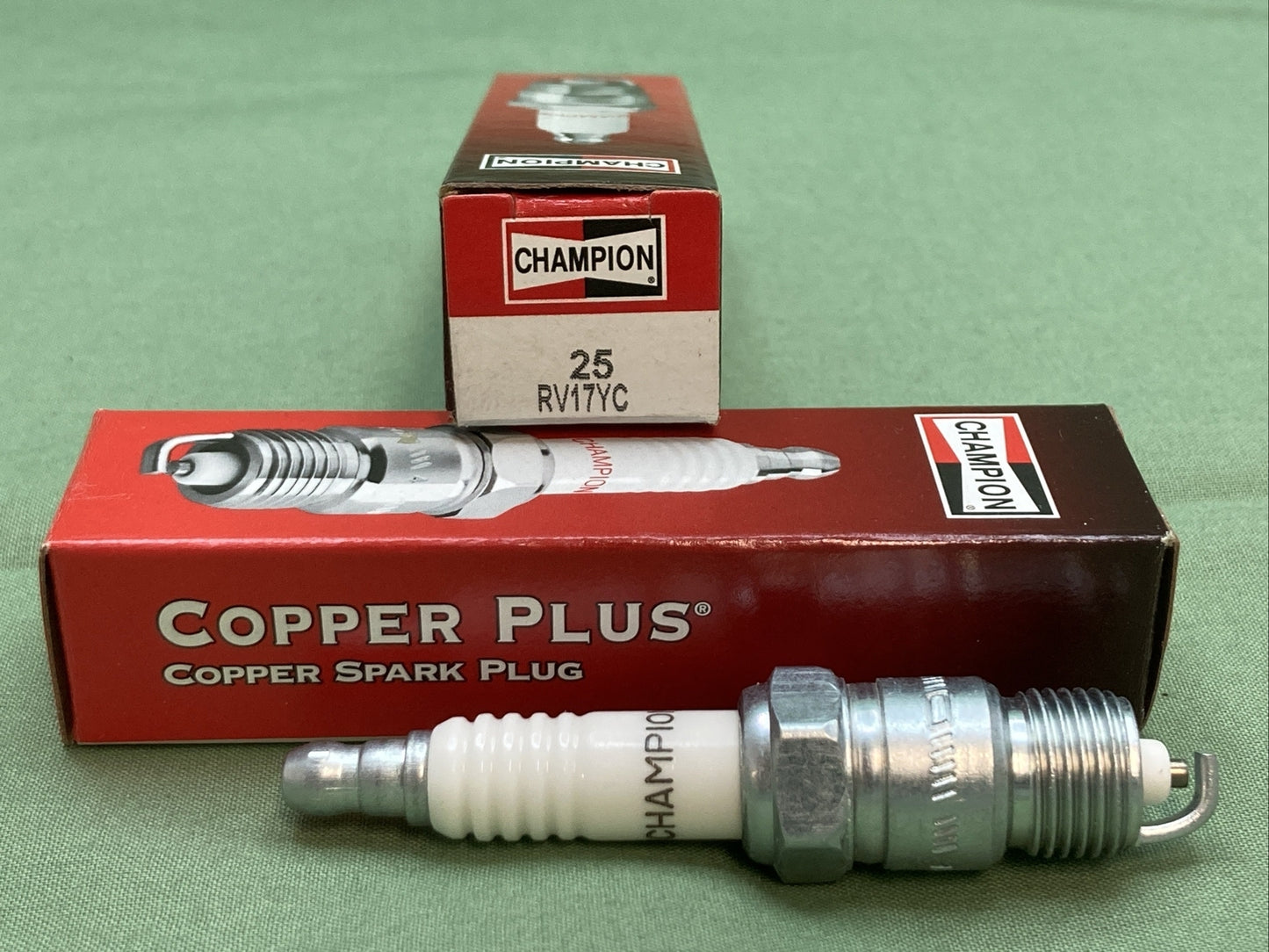 QTY 2 NEW CHAMPION 25 RV17YC COPPER PLUS SPARK PLUG