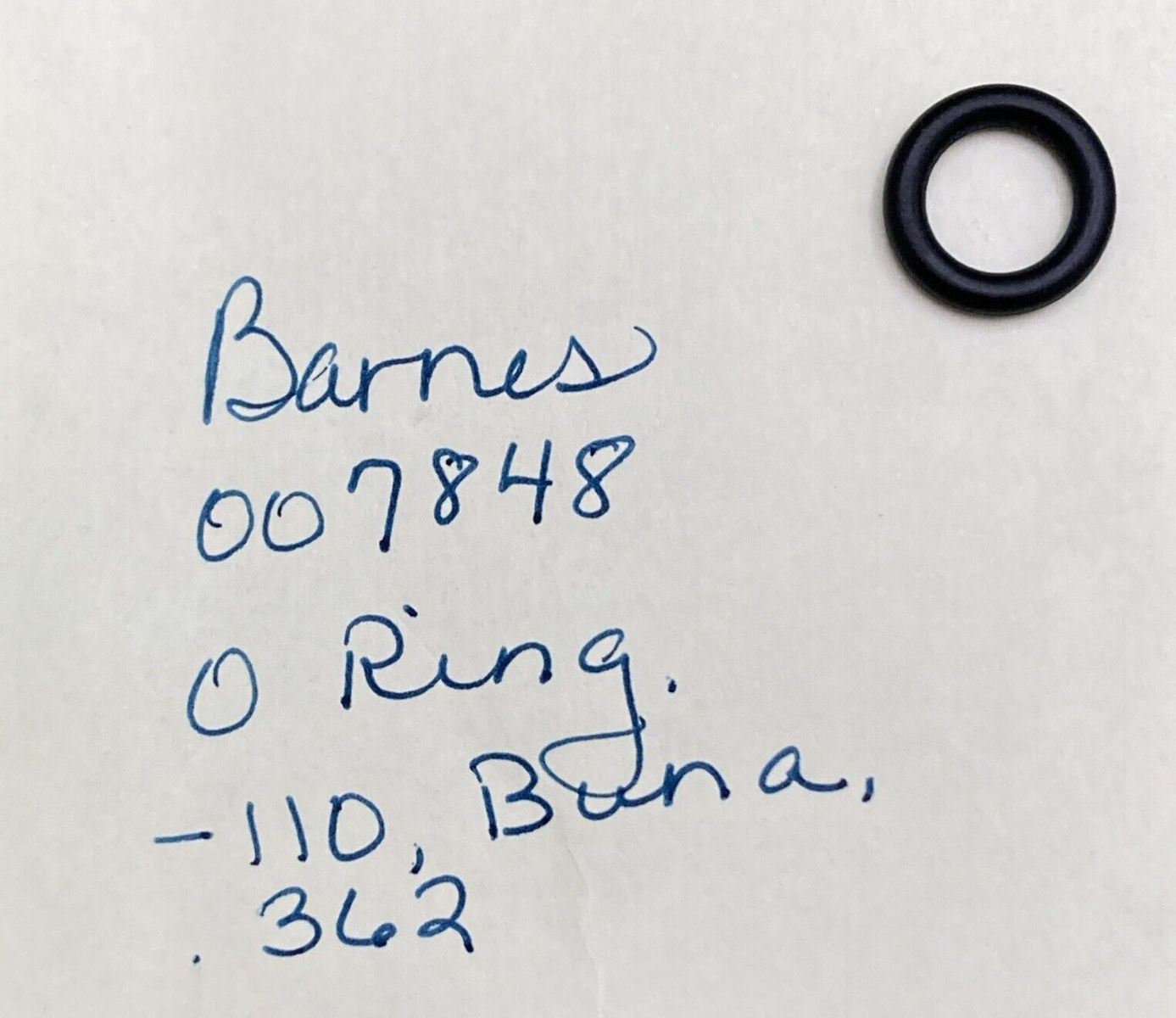 NEW REPLACES BARNES 007848 O-RING, -110, BUNA, .362